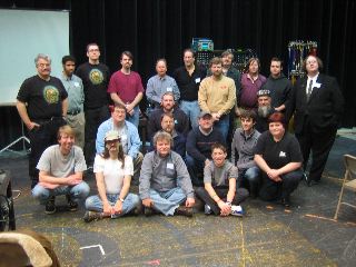 group photo flash